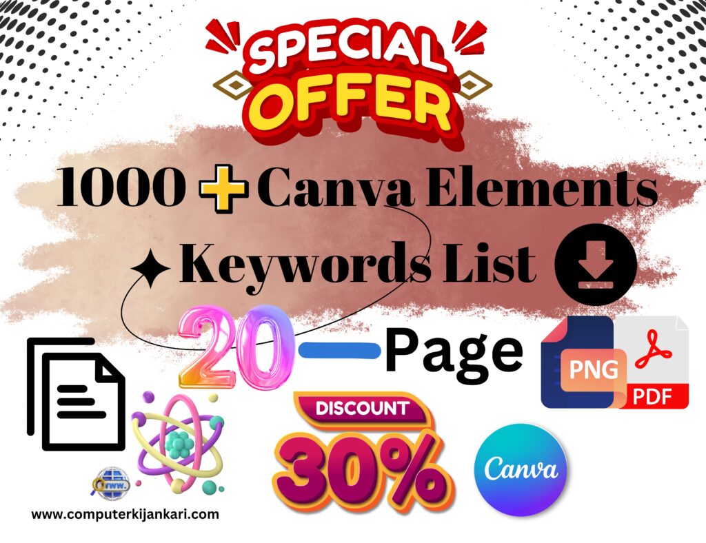 Canva Elements Keywords List